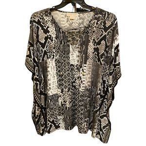 Michael Kors Snakeskin Print Top 1X‎